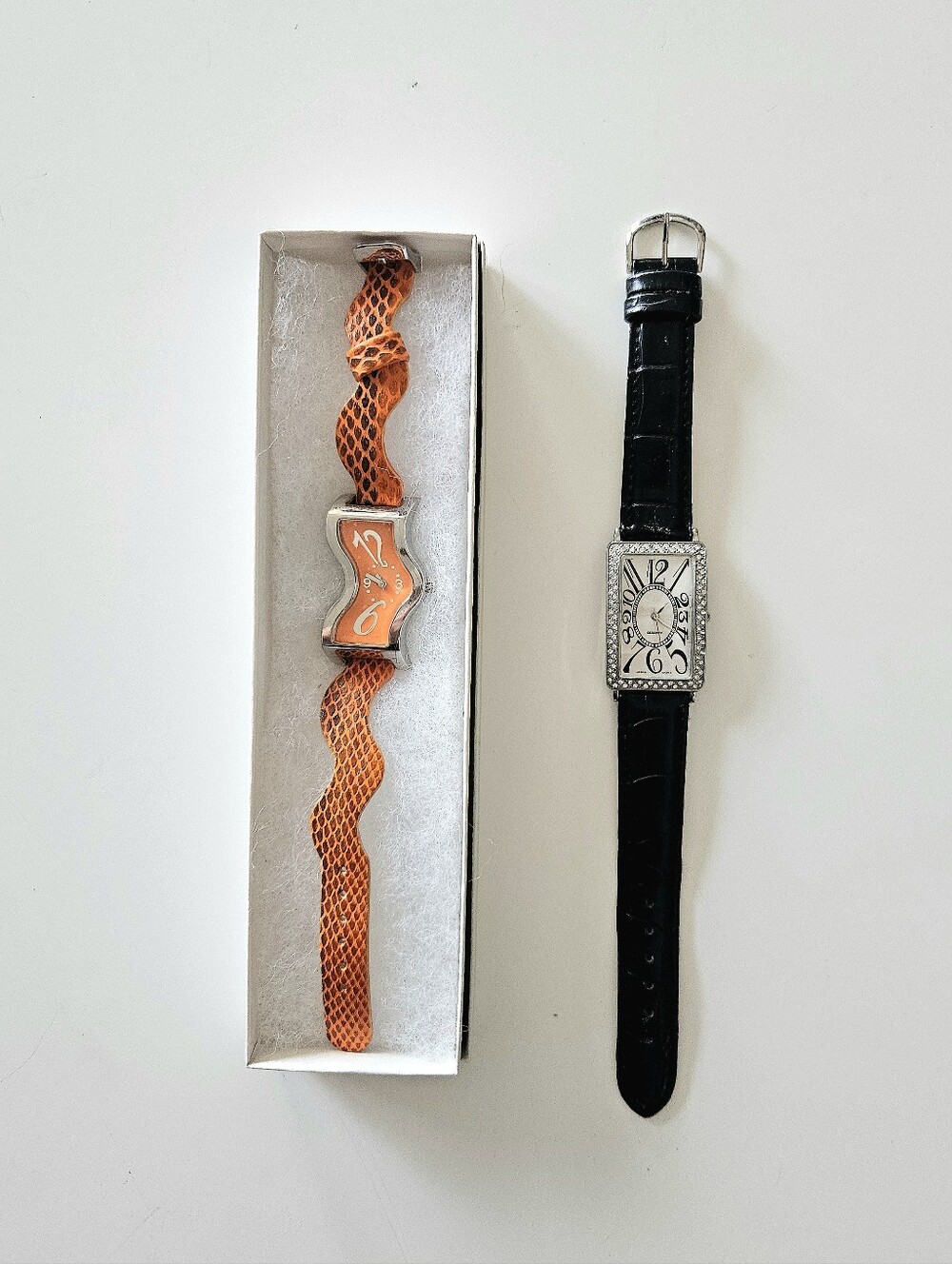 Vintage Japan Mov't Lot Of 2 Avant Garde Inspired Wrist Watches